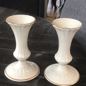 Lenox Fine China made in the USA  candle holders set of two